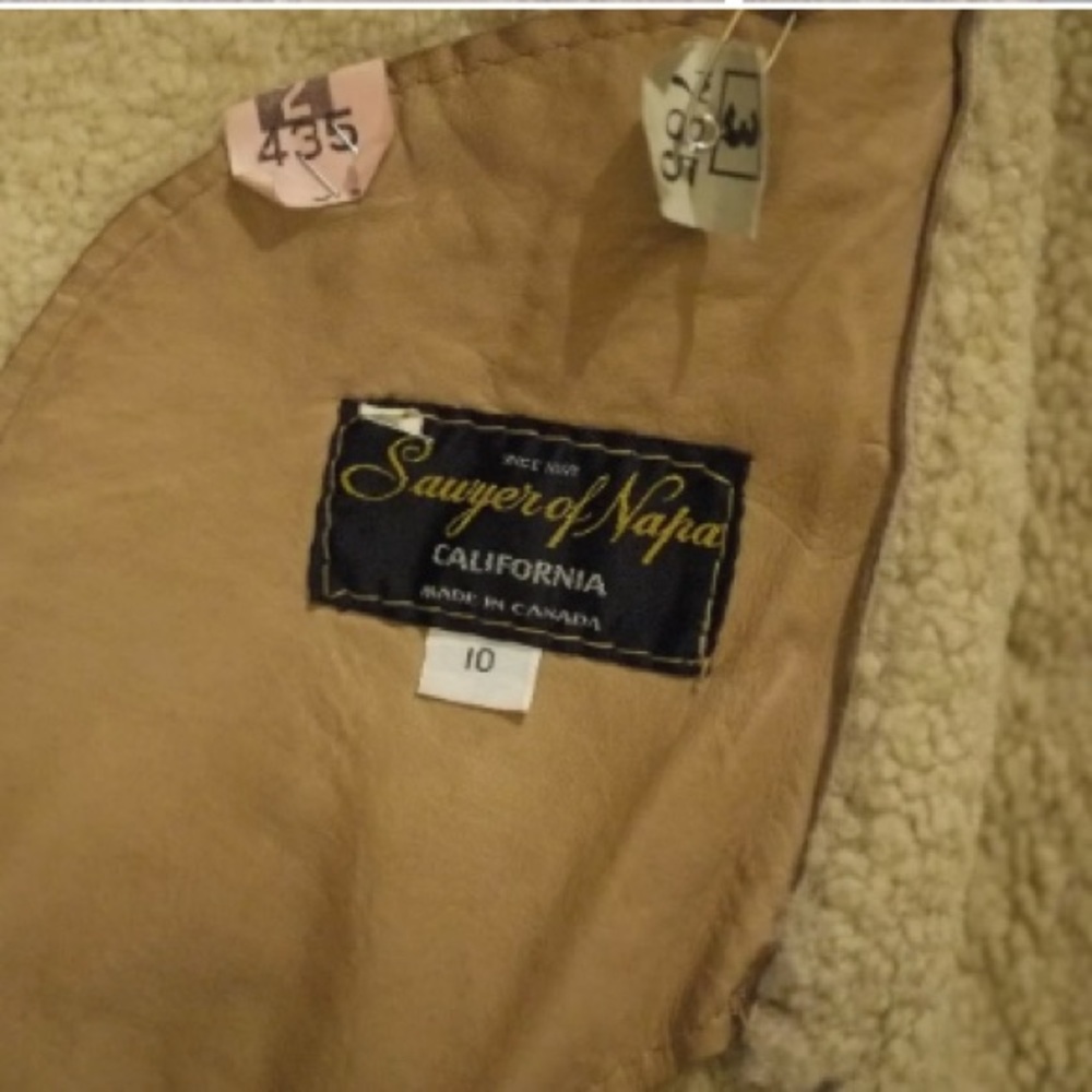1970s SAWYER OF NAPA Boho Shearling Sheepskin S - Picture 7 of 7